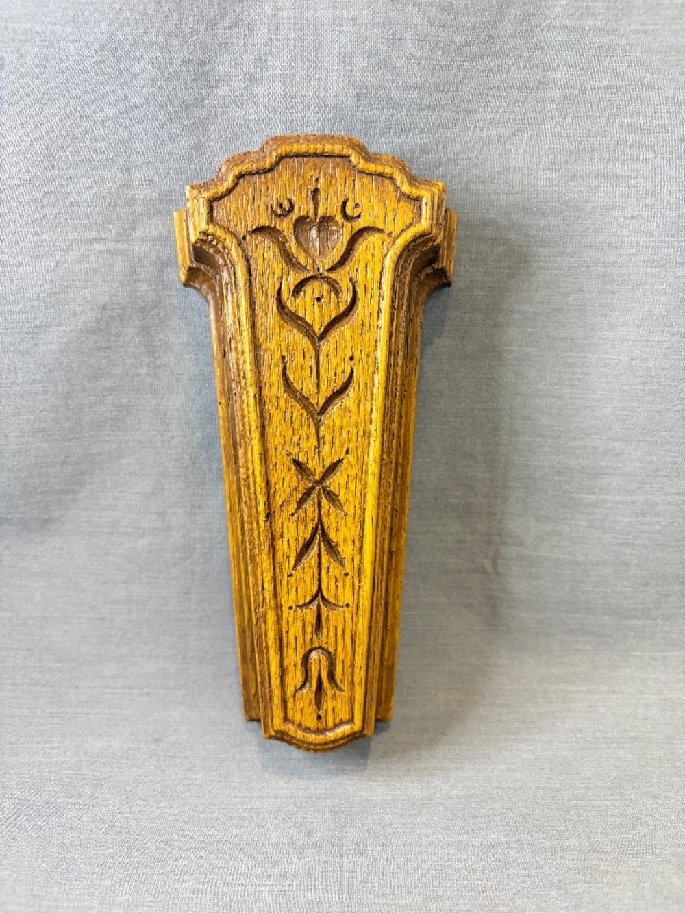 Vintage Syroco Homco Wall Pocket 1981 Faux Wood Vase Sconce Brown Decor